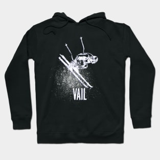 Vail Colorado Downhill Skier Retro Vintage Hoodie